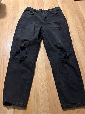 wild fable Black Distressed Boyfriend Jeans